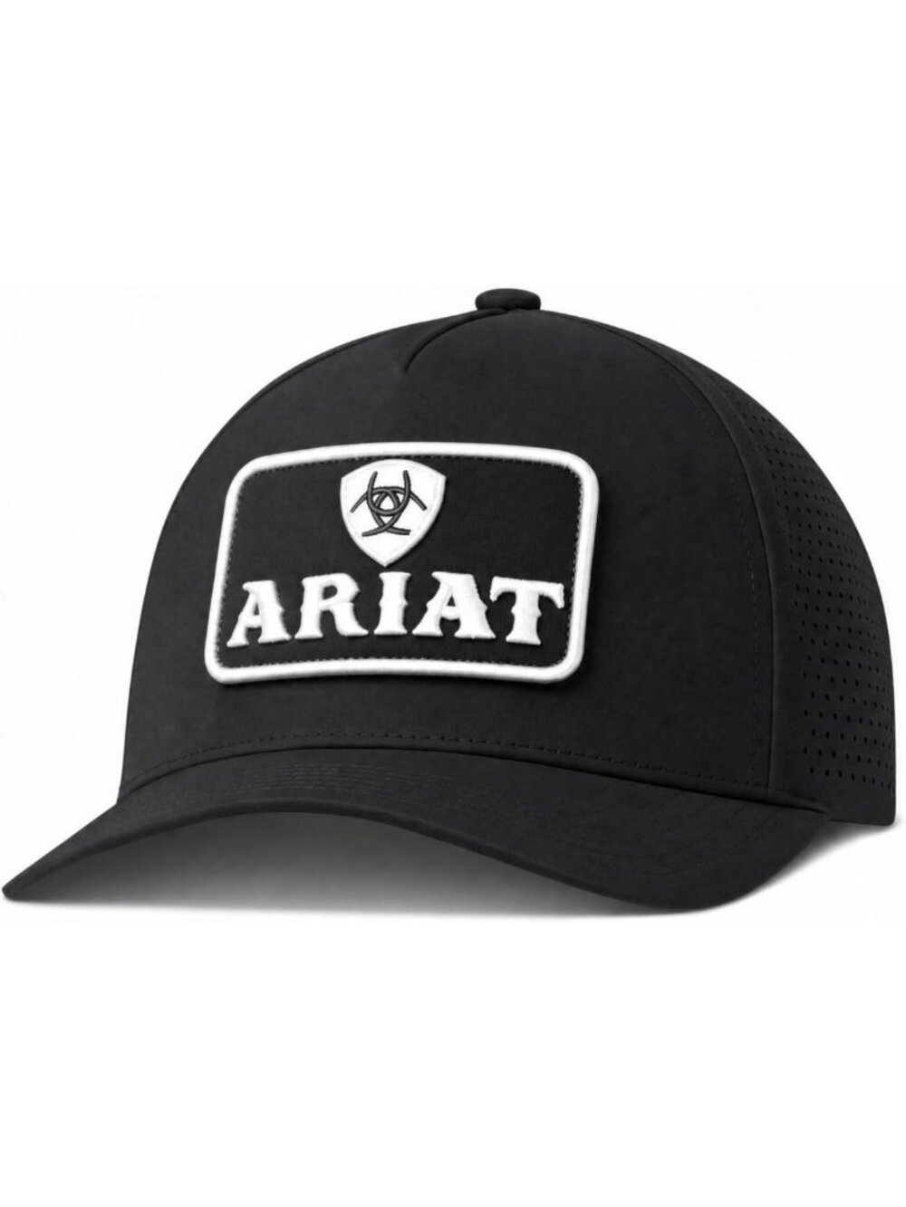 Men's Snapback Cap with 3D Logo Patch & Perforated Panels - Stylish & Breathable